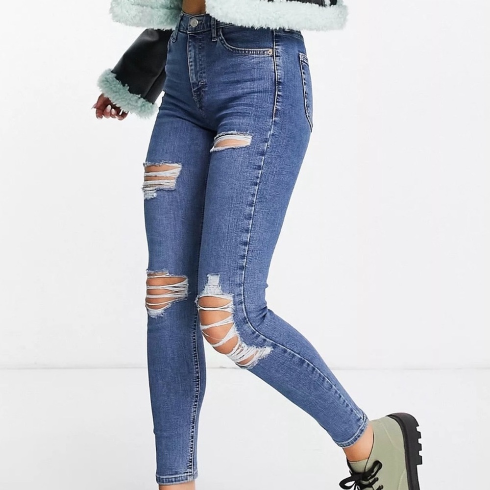 TOPSHOP JAMIE SUPER RIPPED SKINNY JEANS